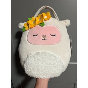 Squishmallow Sophie Sleeping Lamb Easter basket 11"
